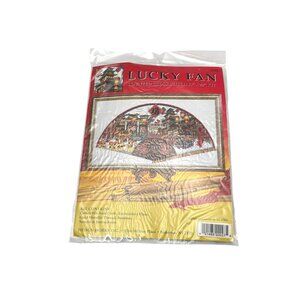 Design Works Lucky Fan Cross Stitch Kit New Sealed